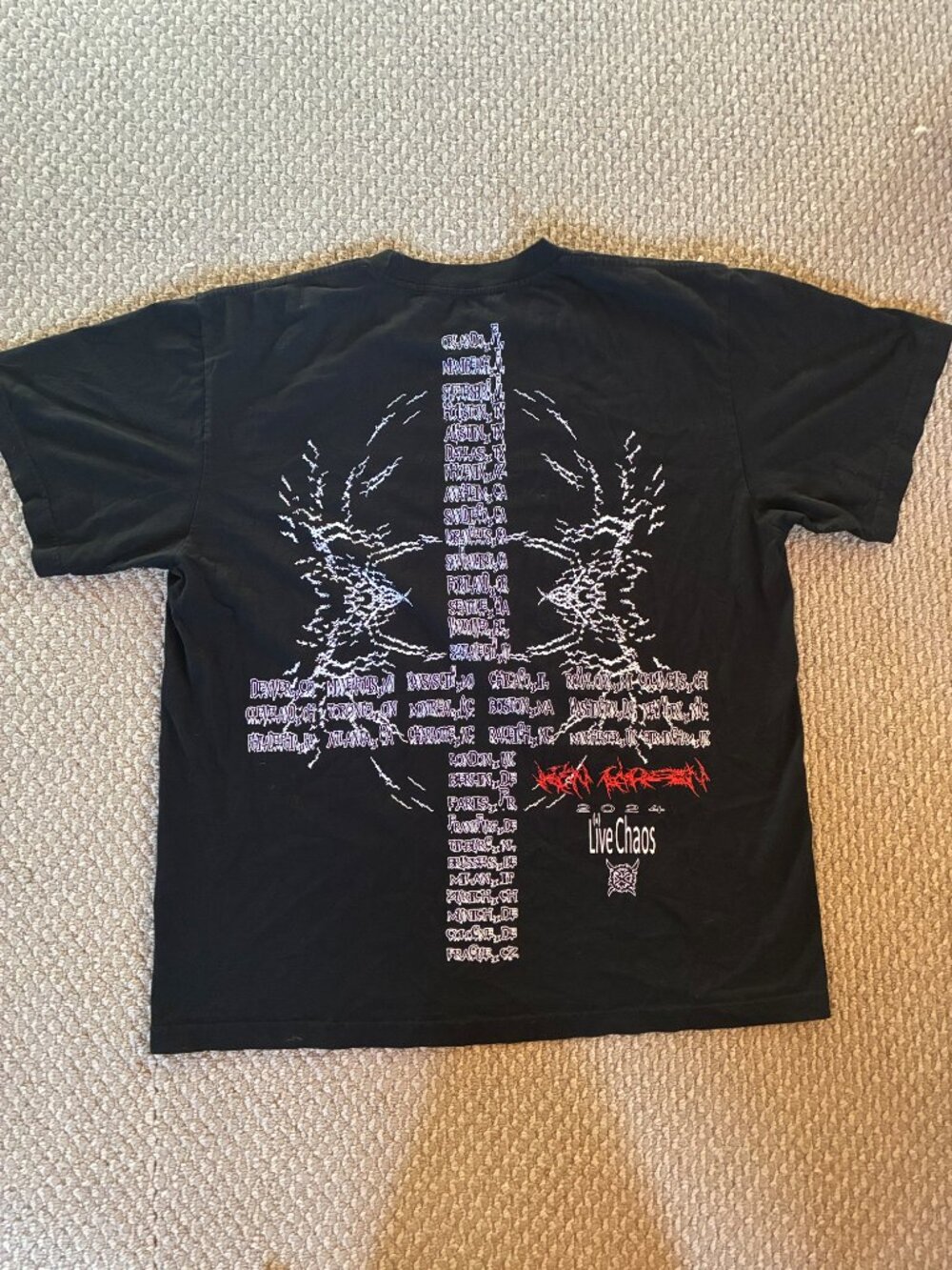 Ken Carson Chaos Live Tour Tshirt XL 2024